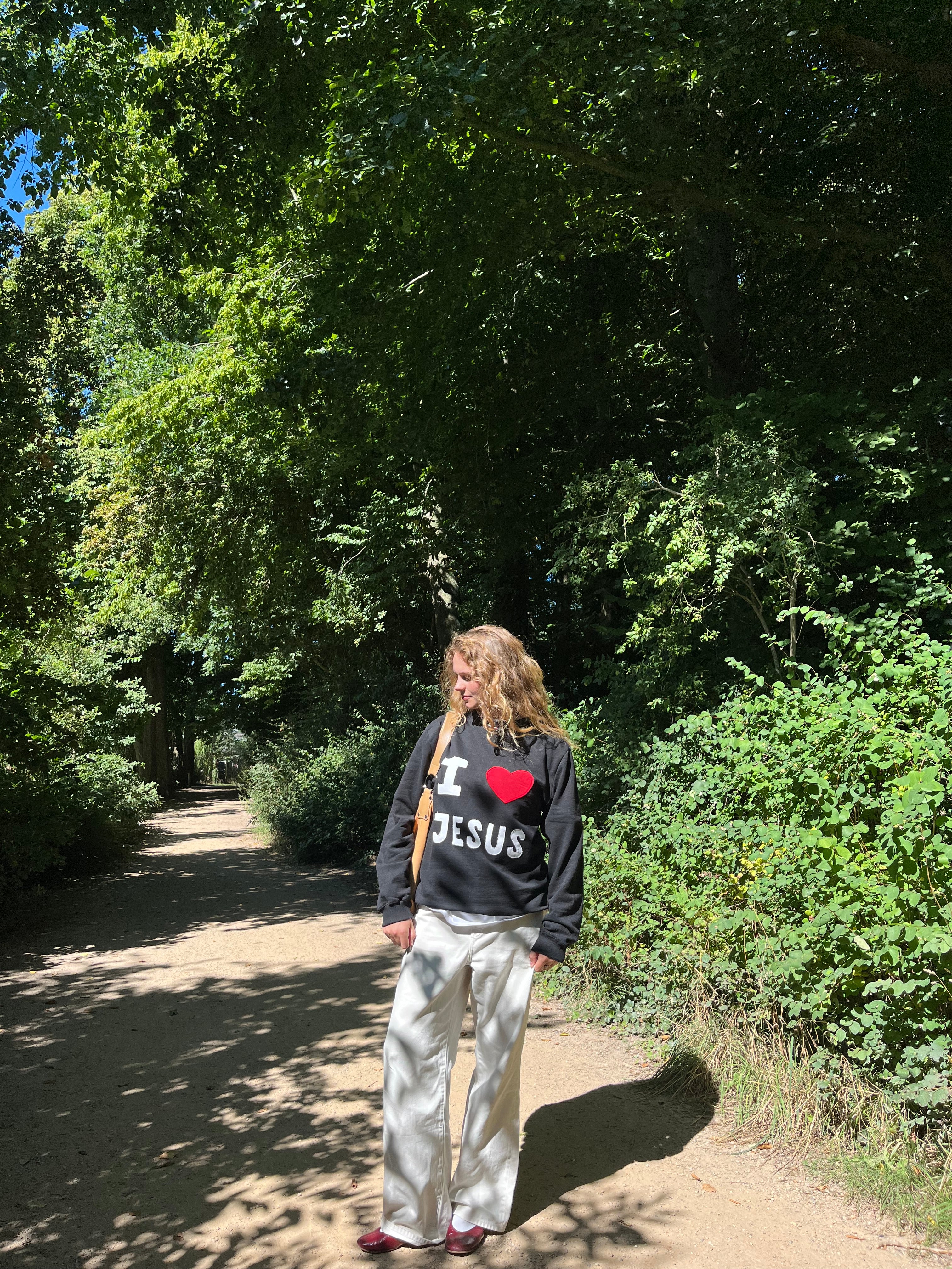 I love Jesus patchwork sweatshirt